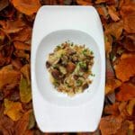 Recette de cerfeuil tubéreux, des champignons shiitaké et chataignes