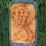 crumble de poireaux, farine de sarrasin, parmesan et chèvre
