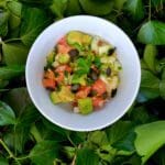 Salade de fenouil, pamplemousse, avocat, graines de courge
